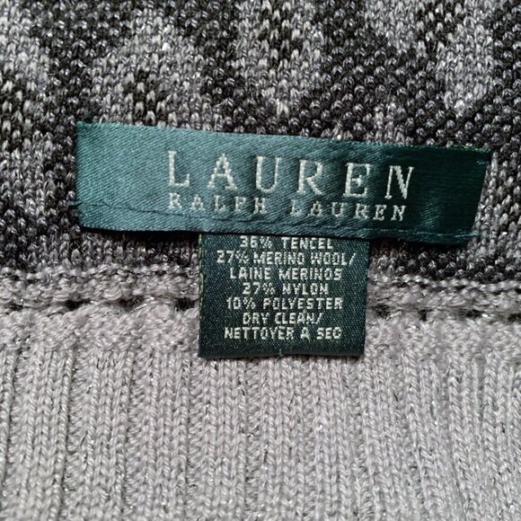 Lauren Ralph Lauren Shimmer Turtleneck & Scarf Set | Size Medium - Picture 11 of 13